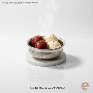 Gulab Jamun With Ice Cream